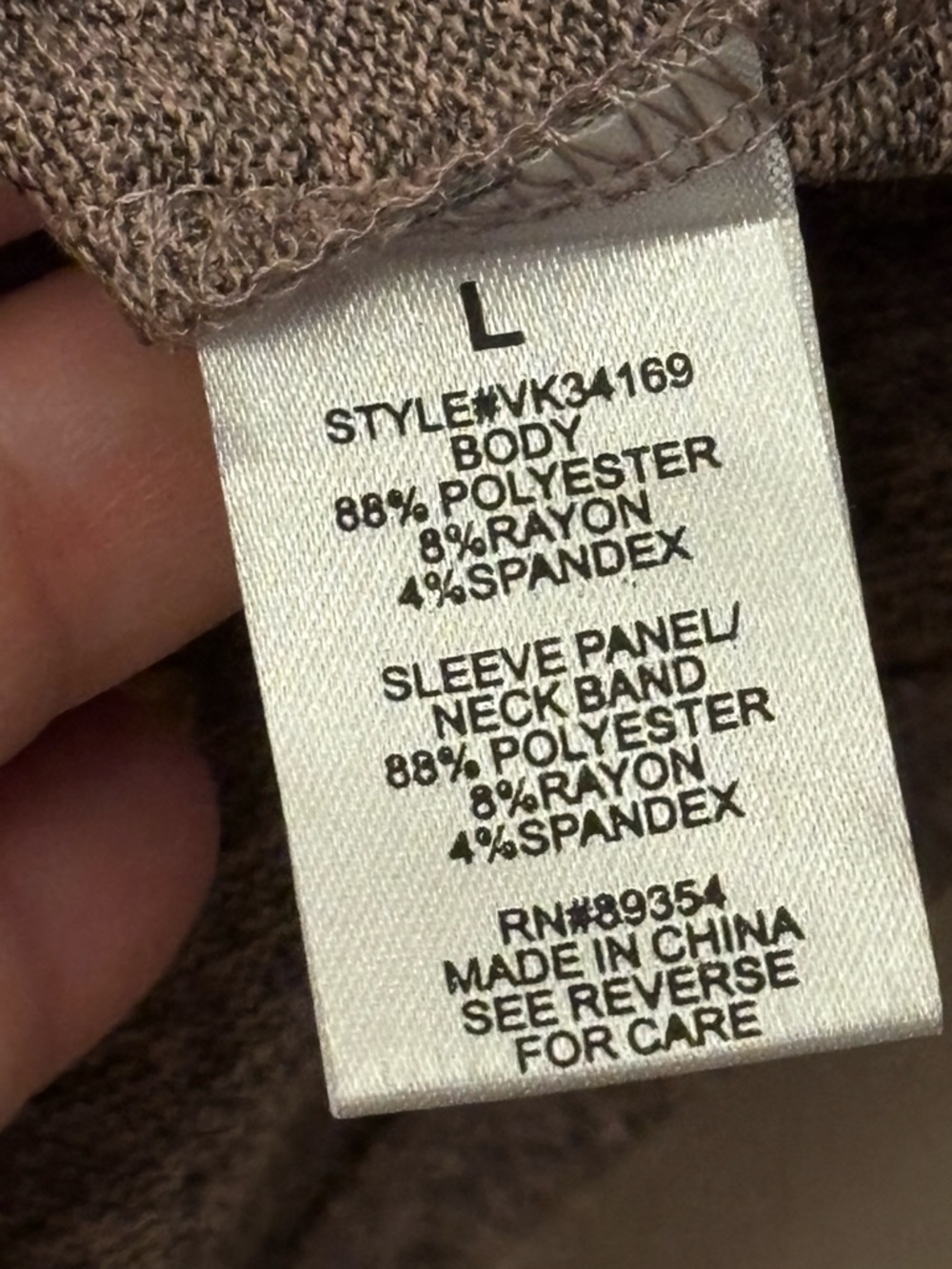 Button-Shoulder Knit Top in Taupe NWOT - Picture 6 of 6